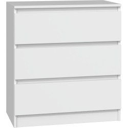 Commode ISIDOR 3 tiroirs 70x40x75 cm Blanc