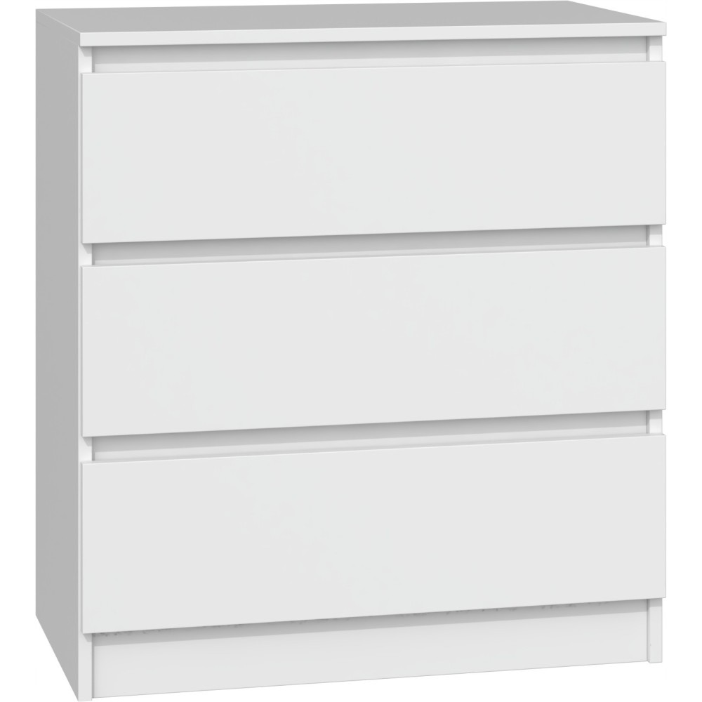 Commode ISIDOR 3 tiroirs 70x40x75 cm Blanc