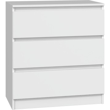 Commode ISIDOR 3 tiroirs 70x40x75 cm Blanc