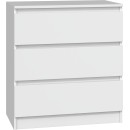 Commode ISIDOR 3 tiroirs 70x40x75 cm Blanc