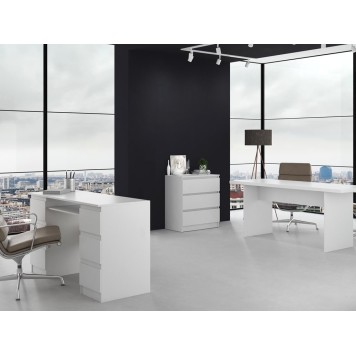 Commode ISIDOR 3 tiroirs 70x40x75 cm Blanc