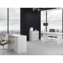 Commode ISIDOR 3 tiroirs 70x40x75 cm Blanc