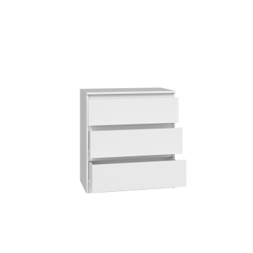 Commode ISIDOR 3 tiroirs 70x40x75 cm Blanc