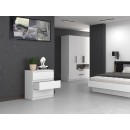 Commode ISIDOR 3 tiroirs 70x40x75 cm Blanc