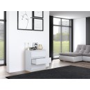 Commode ISIDOR 3 tiroirs 70x40x75 cm Blanc