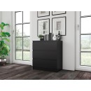 Commode ISIDOR 3 tiroirs 70x40x75 cm Noir