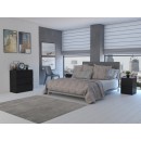 Commode ISIDOR 3 tiroirs 70x40x75 cm Noir
