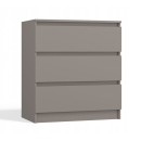 Commode ISIDOR 3 tiroirs 70x40x75 cm Beige