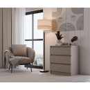 Commode ISIDOR 3 tiroirs 70x40x75 cm Beige