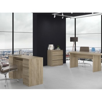Commode ISIDOR 3 tiroirs 70x40x75 cm Bois - sonoma Artisan