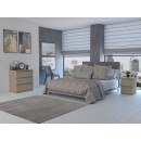 Commode ISIDOR 3 tiroirs 70x40x75 cm Bois - sonoma Artisan