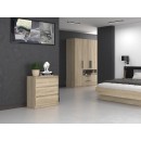 Commode ISIDOR 3 tiroirs 70x40x75 cm Bois - sonoma Artisan
