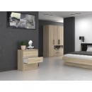 Commode ISIDOR 3 tiroirs 70x40x75 cm Bois - sonoma Artisan