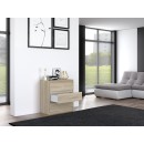 Commode ISIDOR 3 tiroirs 70x40x75 cm Bois - sonoma Artisan
