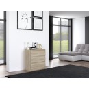 Commode ISIDOR 3 tiroirs 70x40x75 cm Bois - sonoma Artisan