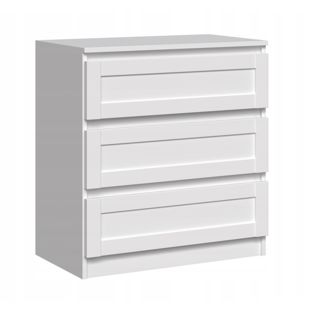 Commode ISIDOR 3 tiroirs 70x40x75 cm Blanc Commode ISIDOR 3 tiroirs 70x40x75 cm Blanc