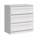 Commode ISIDOR 3 tiroirs 70x40x75 cm Blanc