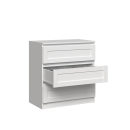 Commode ISIDOR 3 tiroirs 70x40x75 cm Blanc