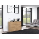 Commode IRINA 6 tiroirs 120 x75 x 30 cm Bois