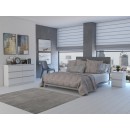 Commode IRINA 6 tiroirs 120 x75 x 30 cm Blanche