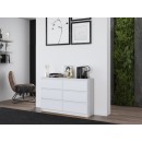 Commode IRINA 6 tiroirs 120 x75 x 30 cm Blanche