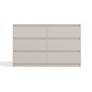 Commode IRINA 6 tiroirs 120 x75 x 30 cm Beige