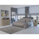 Commode IRINA 6 tiroirs 120 x75 x 30 cm Bois clair