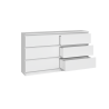 Commode IRINA 6 tiroirs 138 x75 x 40 cm Blanche