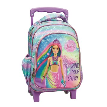 Barbie Sparkle rolling kindergarten backpack, bag 30 cm