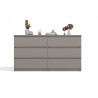 Commode IRINA 6 tiroirs 138 x75 x 40 cm Beige