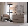 Commode IRINA 6 tiroirs 138 x75 x 40 cm Beige