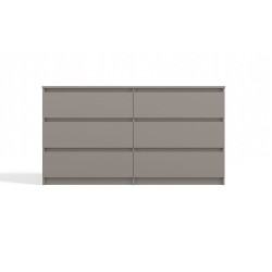 Commode IRINA 6 tiroirs 138 x75 x 40 cm Beige