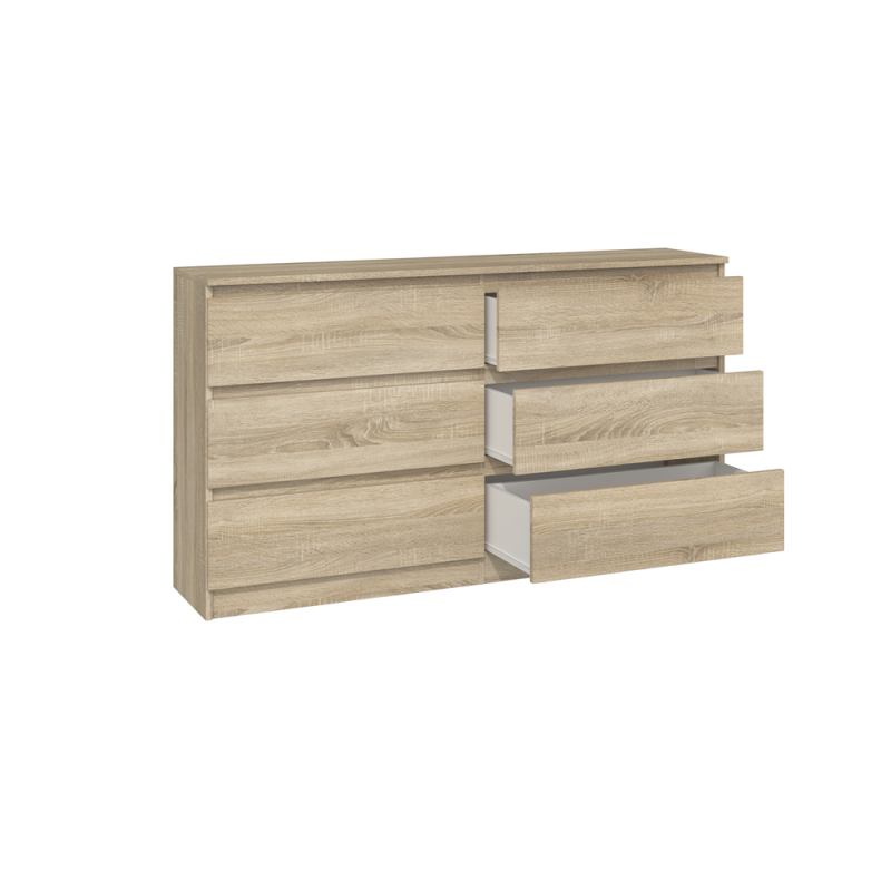 Commode IRINA 6 tiroirs 138 x75 x 40 cm Bois Commode IRINA 6 tiroirs 138 x75 x 40 cm Bois
