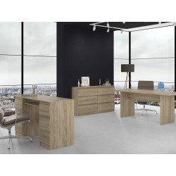 Commode IRINA 6 tiroirs 138 x75 x 40 cm Bois