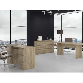 Commode IRINA 6 tiroirs 138 x75 x 40 cm Bois