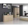 Commode IRINA 6 tiroirs 138 x75 x 40 cm Bois