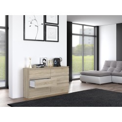 Commode IRINA 6 tiroirs 138 x75 x 40 cm Bois
