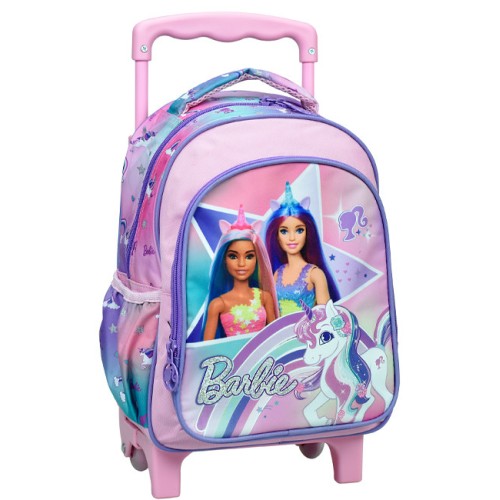 Barbie Unicorn rolling kindergarten backpack, bag 30 cm