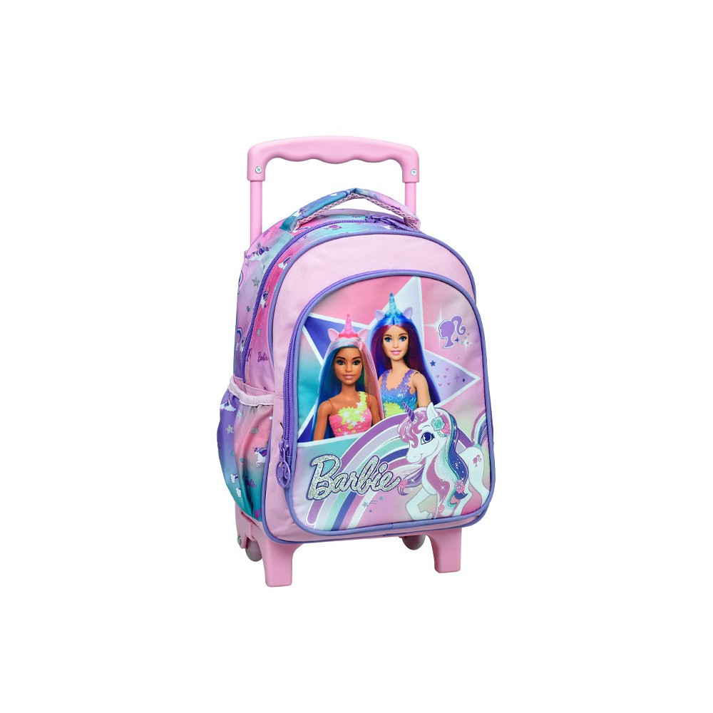 Barbie Unicorn rolling kindergarten backpack, bag 30 cm