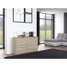 Commode IRINA 6 tiroirs 138 x75 x 40 cm Bois