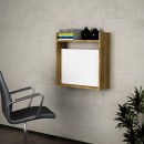 Bureau Murale Cizax 60cm Bois Et Blanc