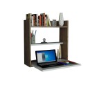 Bureau Murale Cizax 60cm Bois Et Blanc