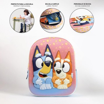 Bluey Stars 3D backpack, bag 31 cm