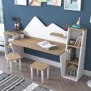 Ensemble bureau enfant  avec tabouret blanc et bois
