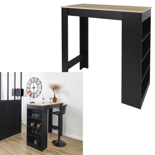 Table De Bar Design 4 Niveaux "cheers" 115cm Noir