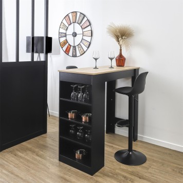 Table De Bar Design 4 Niveaux "cheers" 115cm Noir