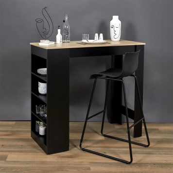 Table De Bar Design 4 Niveaux "cheers" 115cm Noir