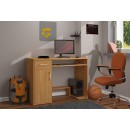 Bureau JENNA 1 porte 1 Tiroir 3 étagères 90x74X50 cm Marron
