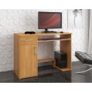 Bureau JENNA 1 porte 1 Tiroir 3 étagères 90x74X50 cm Marron