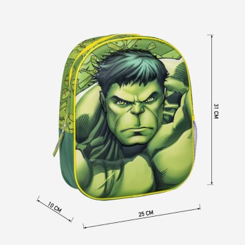 Avengers Hulk 3D backpack, bag 31 cm